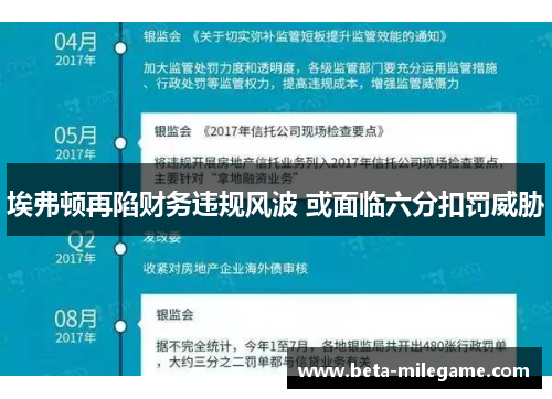 埃弗顿再陷财务违规风波 或面临六分扣罚威胁
